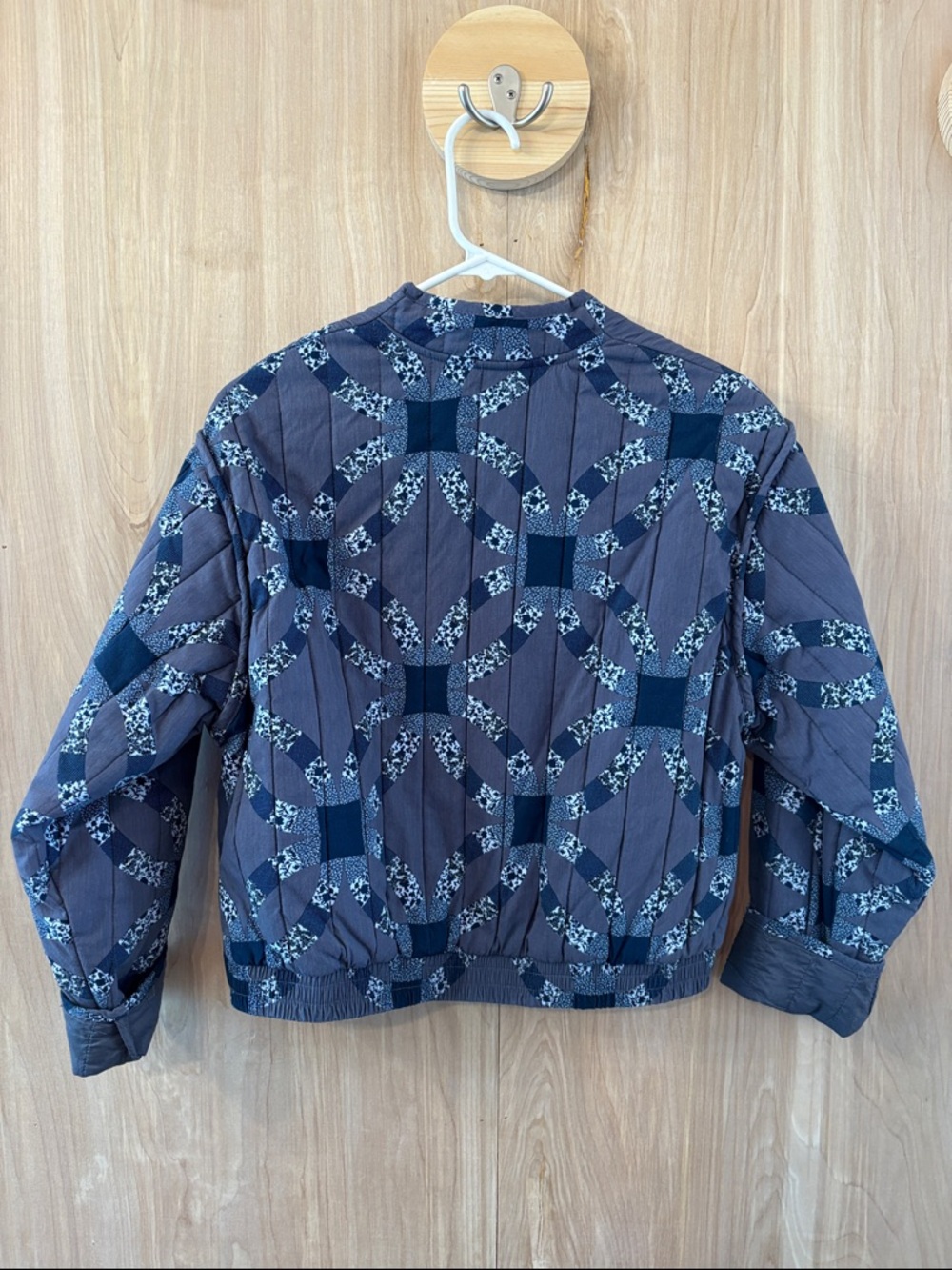 Quilt Patterned Jacket - Blue - Picture 3 of 3
